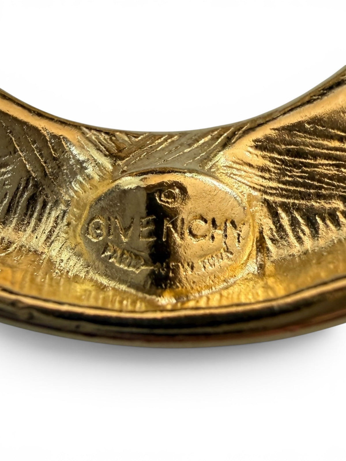 Givenchy Gold Circular Crystal Brooch