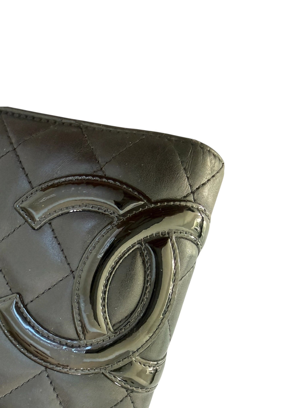 Vintage Chanel Black Quilted Leather Long Wallet