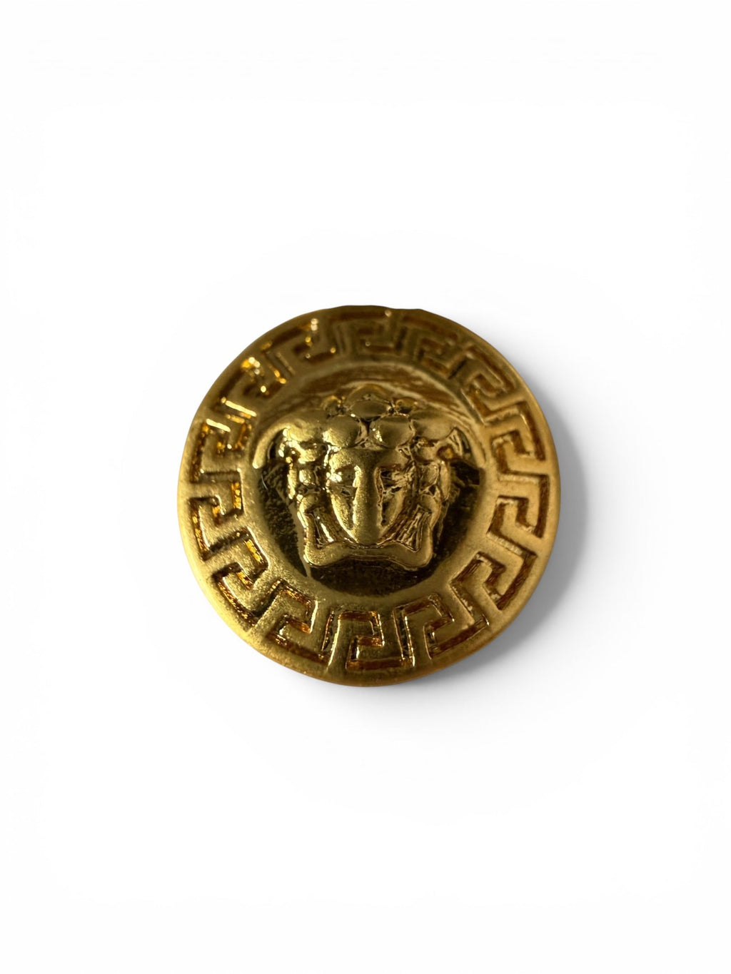 Versace Gold-Tone Medusa Head Drop Earrings