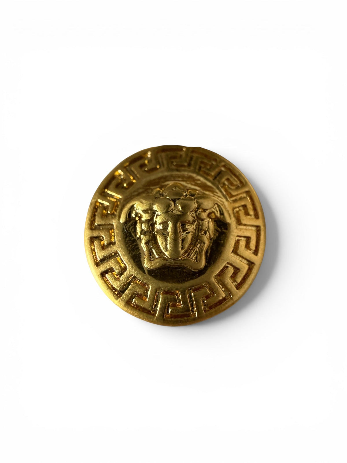 Versace Gold-Tone Medusa Head Drop Earrings
