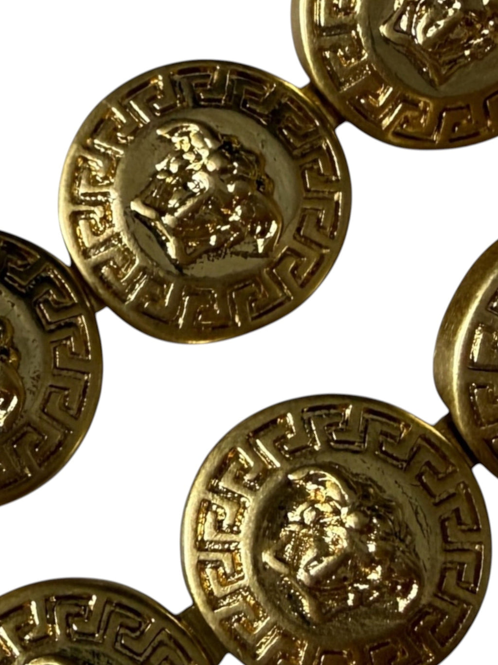 Versace Gold-Tone Medusa Head Drop Earrings