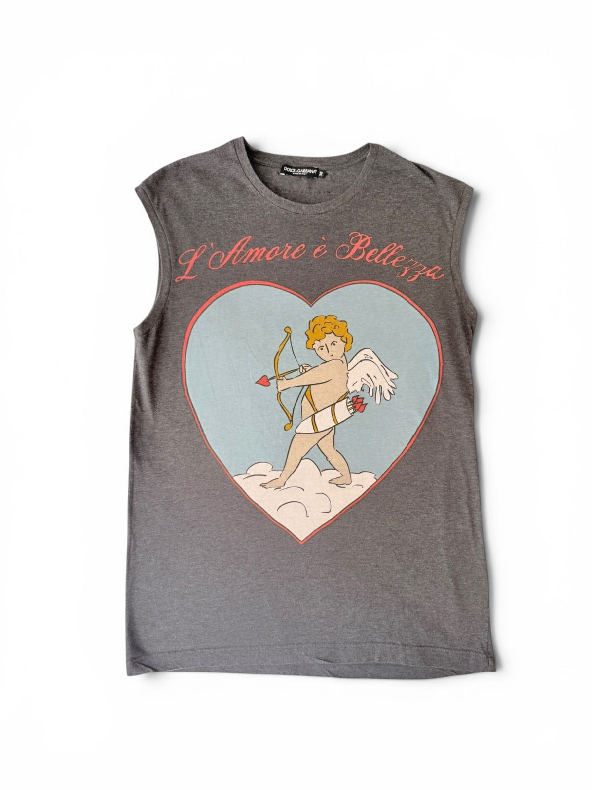 Dolce & Gabbana Cupid Heart Tank Top in Gray