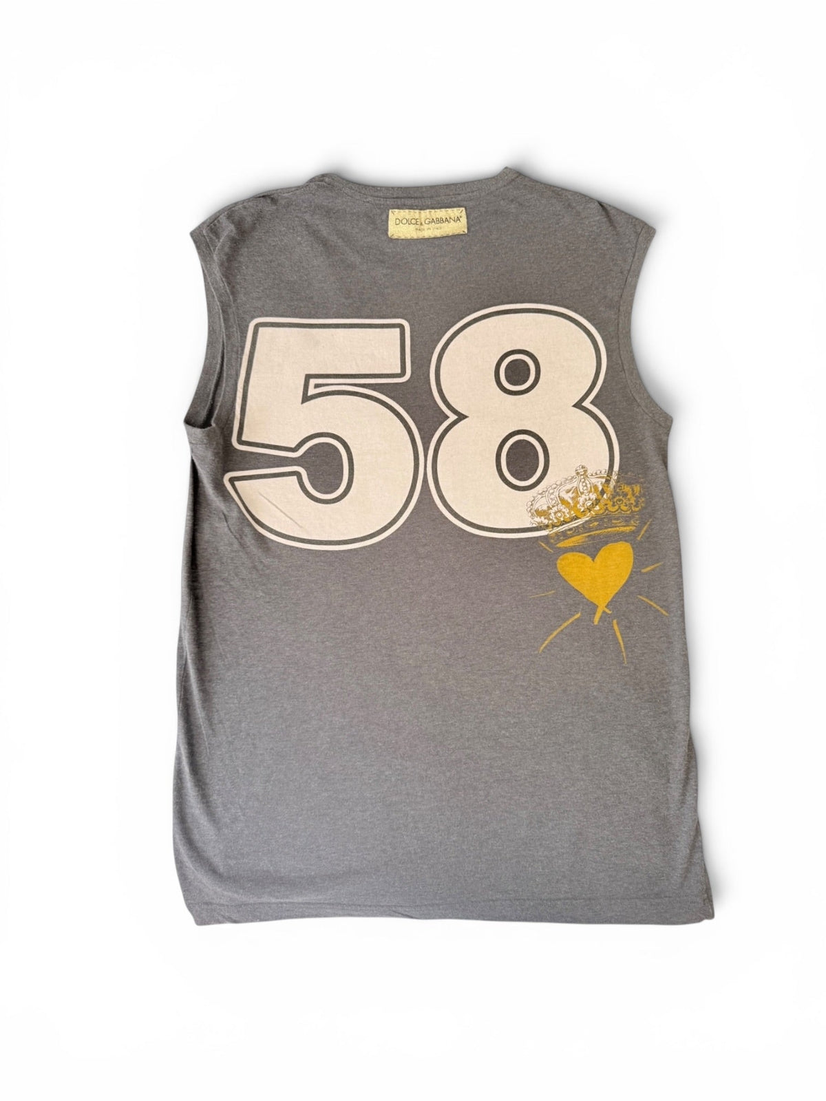 Dolce & Gabbana Cupid Heart Tank Top in Gray