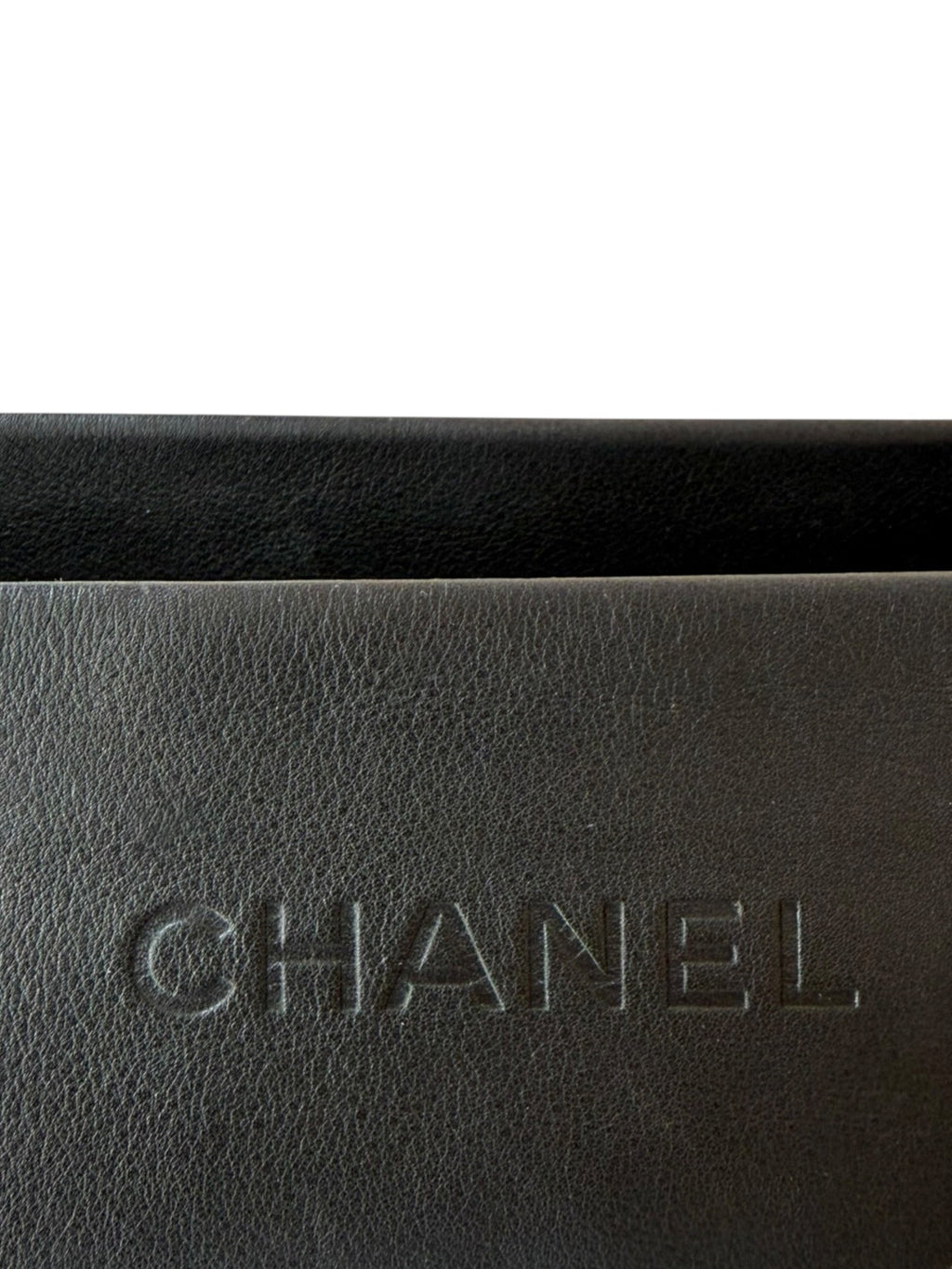 Vintage Chanel 1980s Black Leather Tote Bag