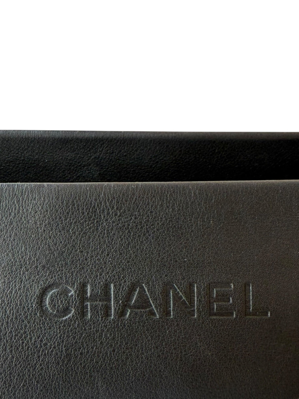 Vintage Chanel 1980s Black Leather Tote Bag