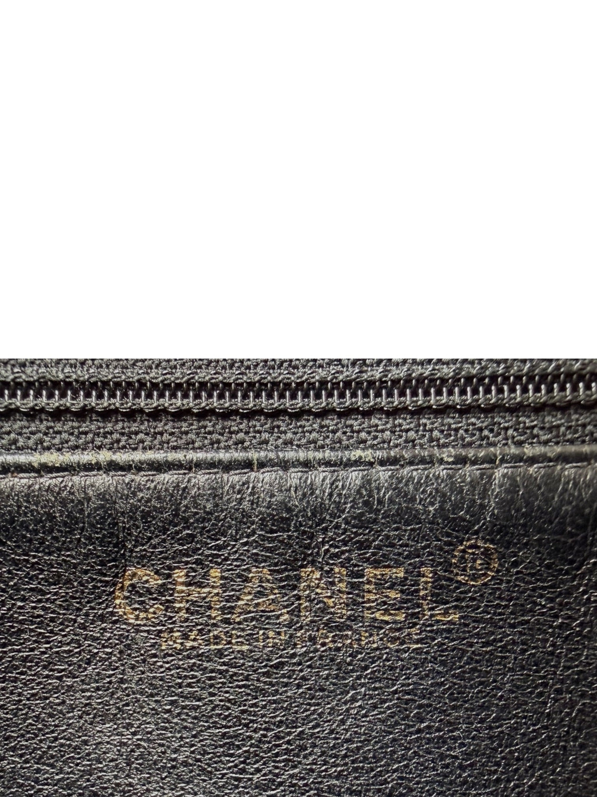 Vintage Chanel 1980s Black Leather Tote Bag