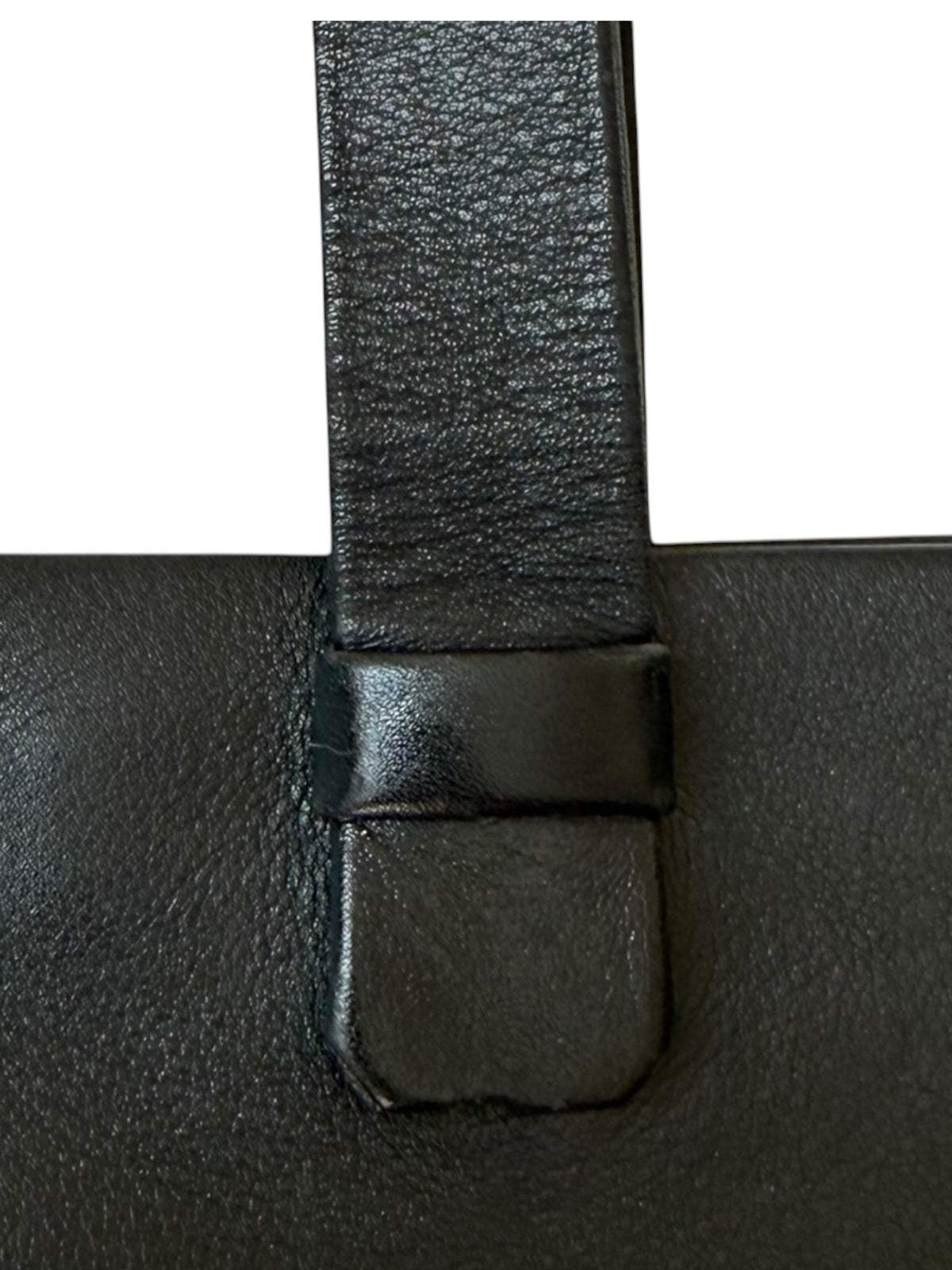 Vintage Chanel 1980s Black Leather Tote Bag