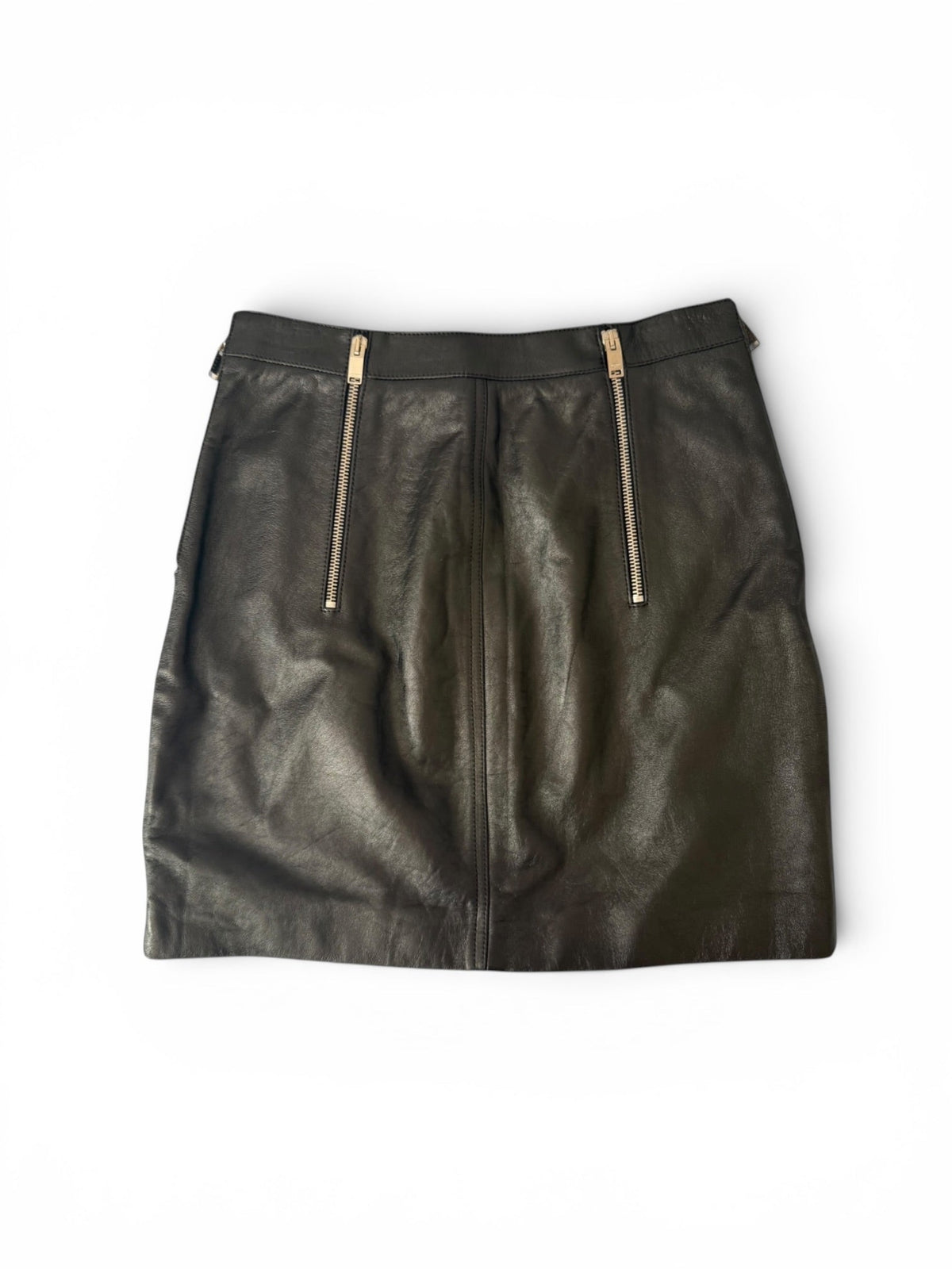 Saint Laurent Paris Black Leather Mini Skirt